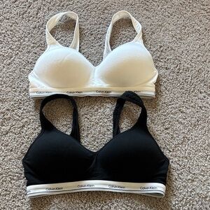 Calvin Klein Black and White Bralette bundle